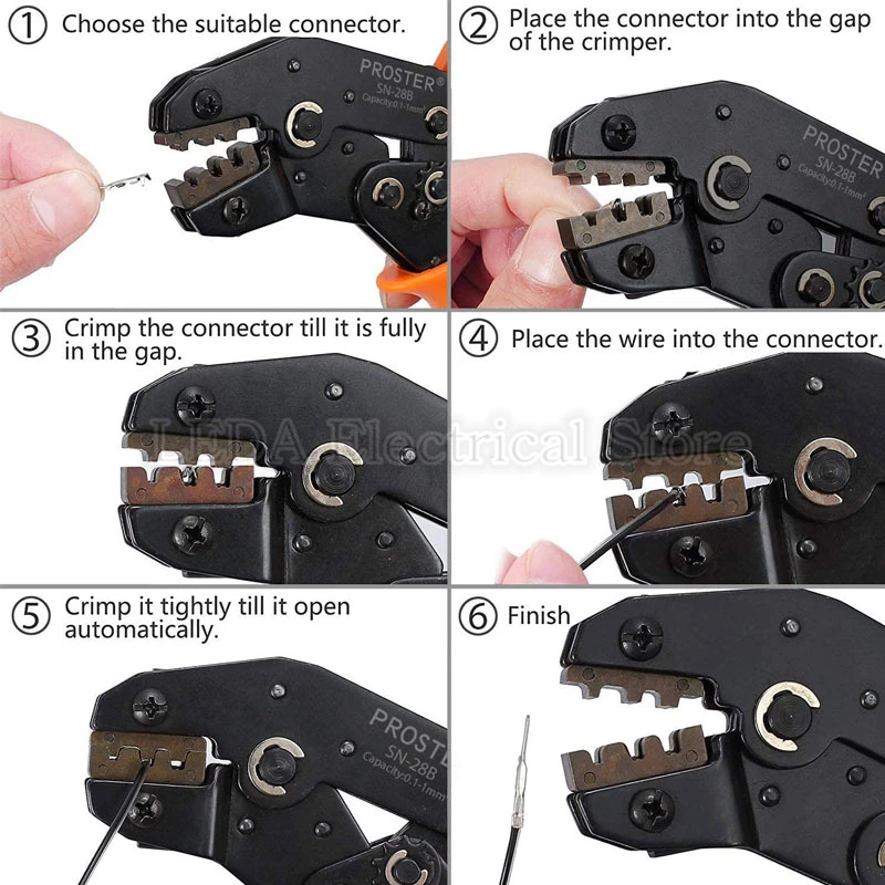 1550Pcs And SN-28B 2.54mm JST-XH Dupont Crimping Tool Pliers Terminal Ferrule Crimper Wire Hand Tool Set 460Pcs Terminals Clamp