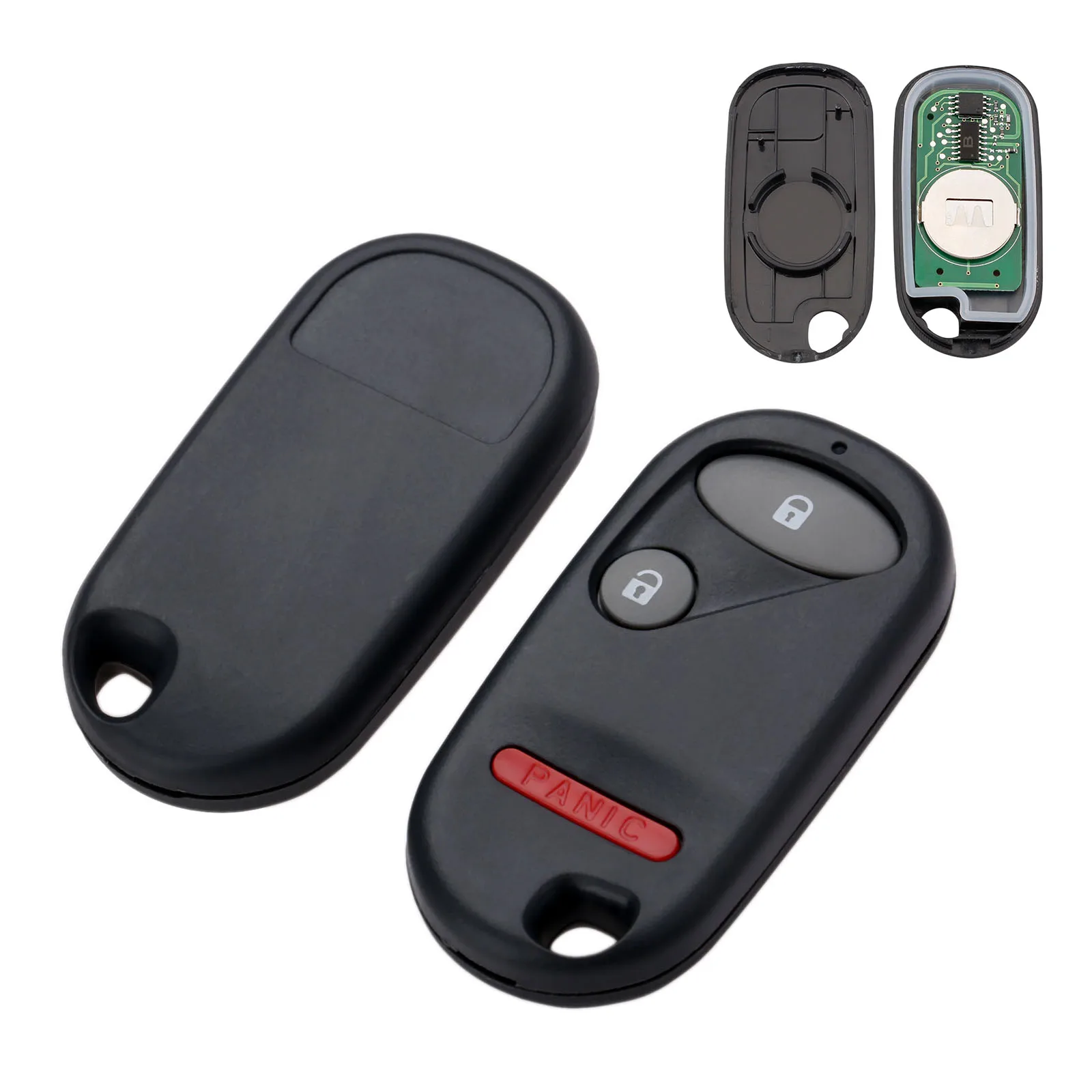 433Mhz Remote Control Keyless Key Fob NHVWB1U523 For Honda 2001-2005 Civic EX LX,2003 2004 PILOT,2003-2005 ELEMENT 3 Buttons