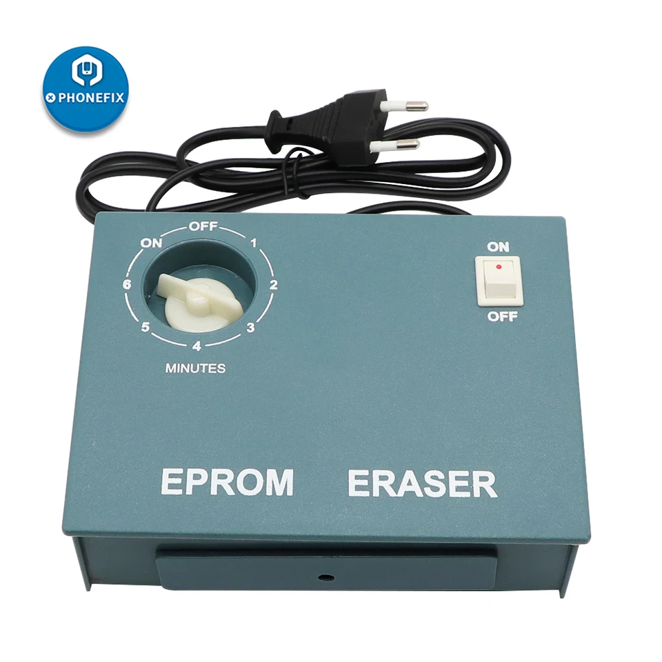 KALEA-INFORMATIQUE Borrador de Chips EPROM por radiación Ultravioleta. Borrador de Eprom de 6 Chips de Capacidad con Tiempo de exposición UV programable