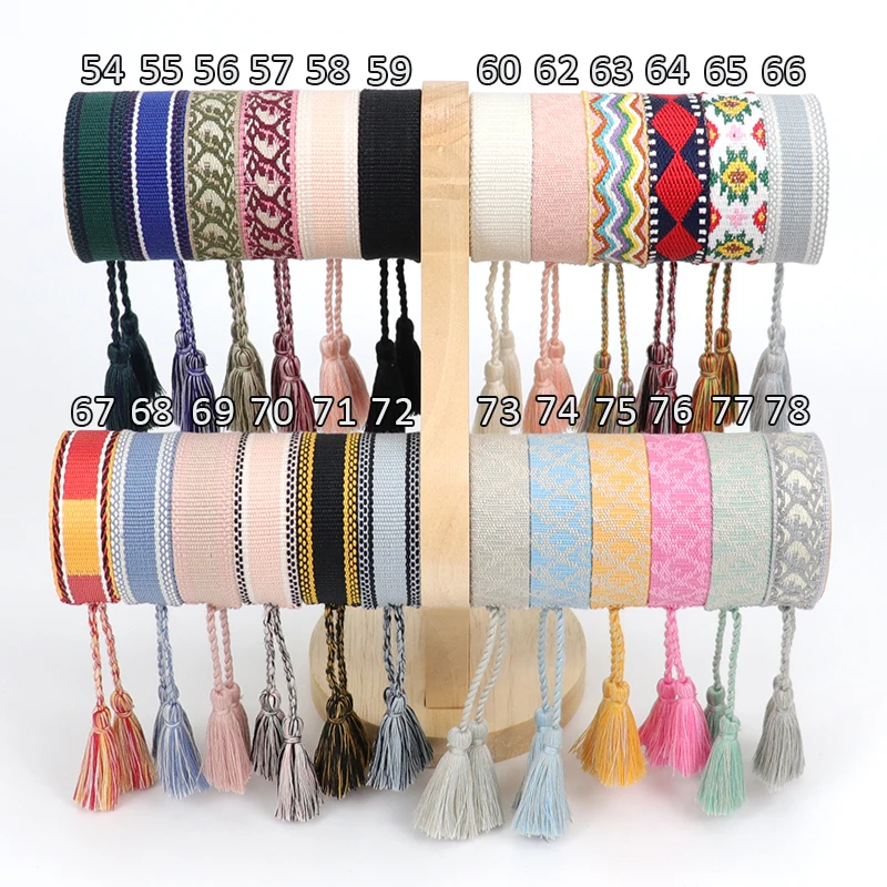 1pc126 Stytles Braided Bracelet NO LOGO Gift Wholesale Friendship Embroidery Wristband Fashion Tassel Rope for Wedding Jewelry