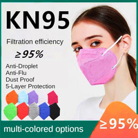 10-200pcs mascarillas Multicolor Adult ffp2 Mask mascarillas fpp2 negras mascarilla fpp2 homologada 5 Layers Black FFP2 Mask