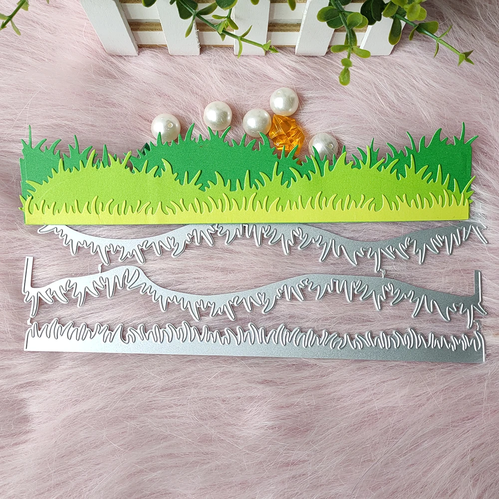 

New 3 pieces grass metal cutting die mould scrapbook decoration embossed photo album decoration card making DIY handicrafts