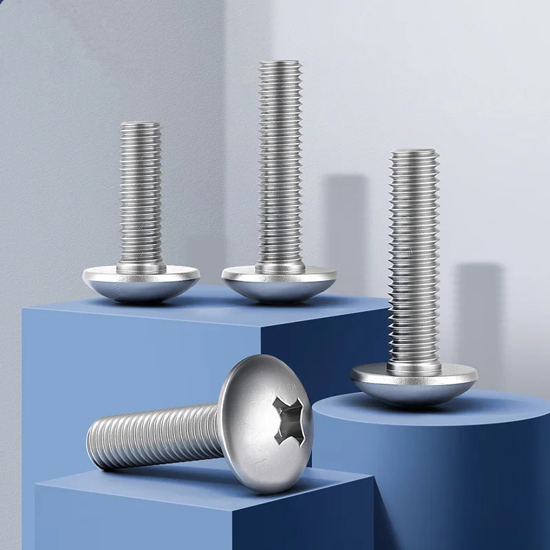 316 Stainless Steel Large Truss Head Cross Recessed Machine Screw Mushroom Head Screw M3 M4