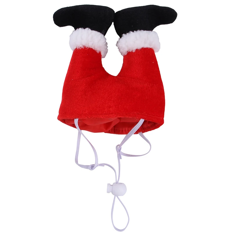 Christmas Candy Santa Claus Pet Hat for Cats Puppy Cosplay Hat Adjustable One Size Pet Accessories Personalized Dog Costume