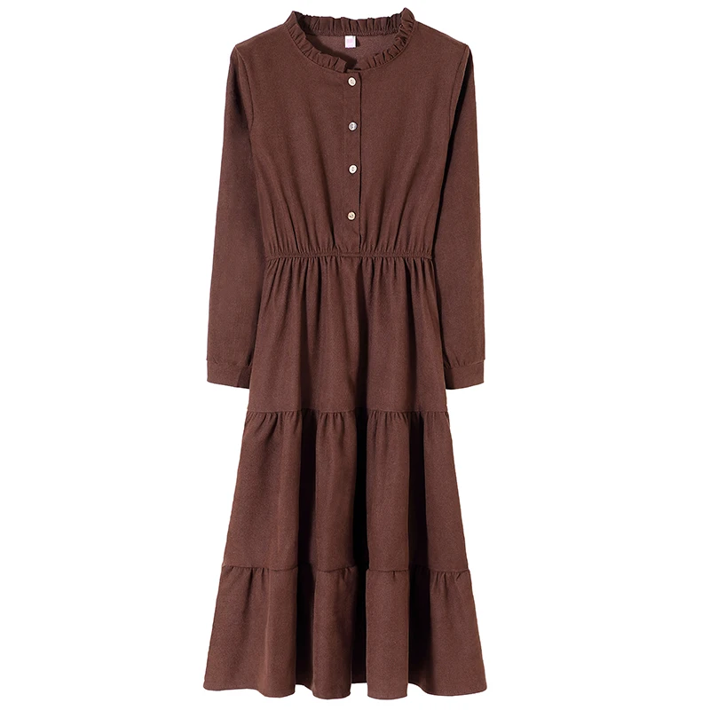 Mori girl cute kawaii sweet dress new autumn fashion long sleeve corduroy women vintage vestidos