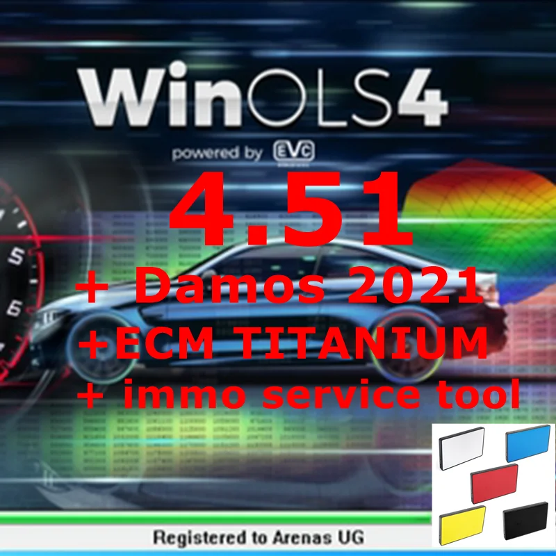 2024 HOT Selling WinOLS 4.51 With Plugins vmwar +2021 Damos +ECM TITANIUM+ immo service tool v1.2+ ECU Remapping lessons