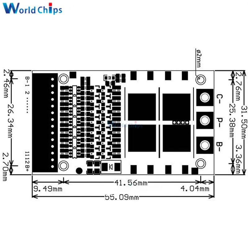 BMS 6S 7S 8S 9S 10S 11S 12S 13S  25A 4.2V Lithium Li-ion Lifepo4 Battery Charge Protection Board Lifepo4 Pack BMS PCB PCM