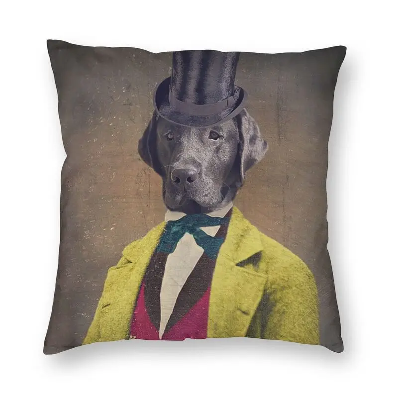 Black Lab Art Cushion Cover Double Side 3D Print Dog Regal Army Throw Pillow Case for Sofa Custom Pillowcase Home Decor