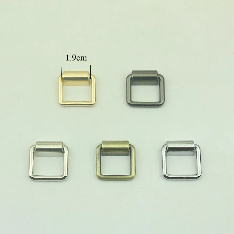 

30Pcs 19mm Metal Square D Ring Buckles Bag Strap Side Clip Connector Hanger Shoulder Chain Link Buckle DIY Hardware Accessories