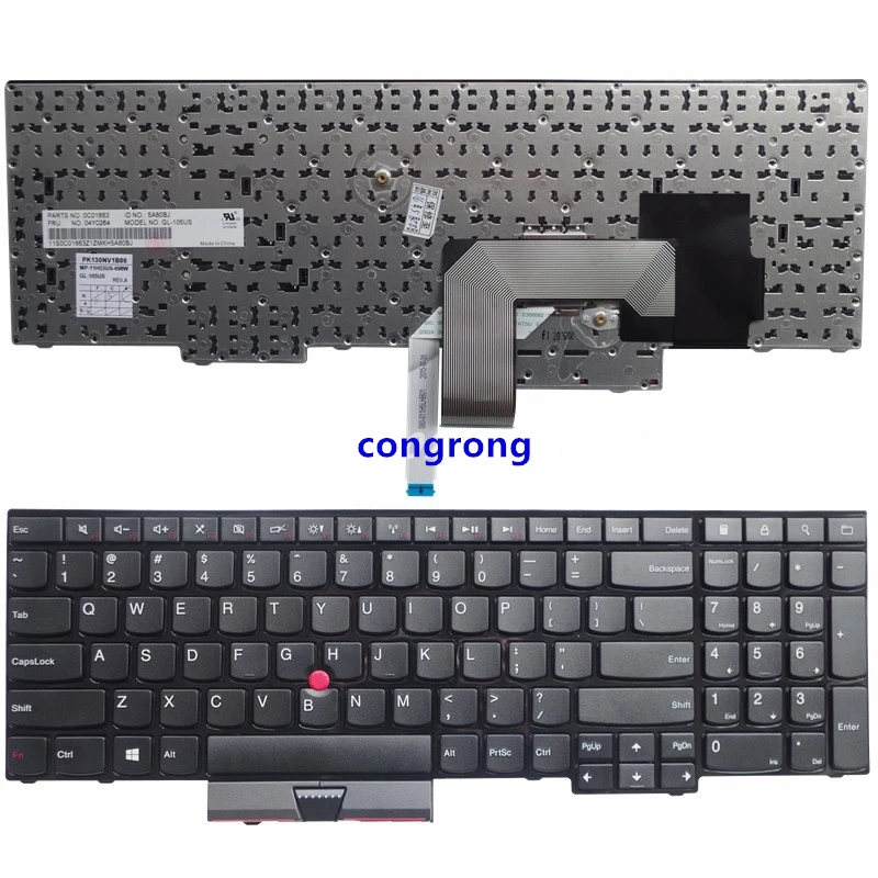 

US Keyboard For Lenovo For ThinkPad For Edge E530 E530C E535 E545 04Y0301 0C01700 V132020AS3 Laptop Keyboard