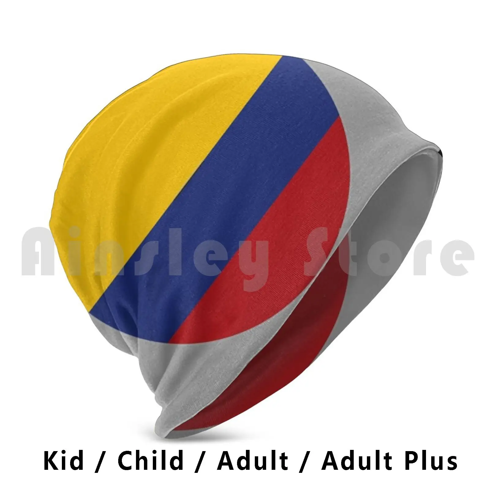 Gorros con bandera nacional de Colombia, gorro de punto, gorros con estampado de bandera de Colombia, cubierta de relleno de medias colombianas, 1832