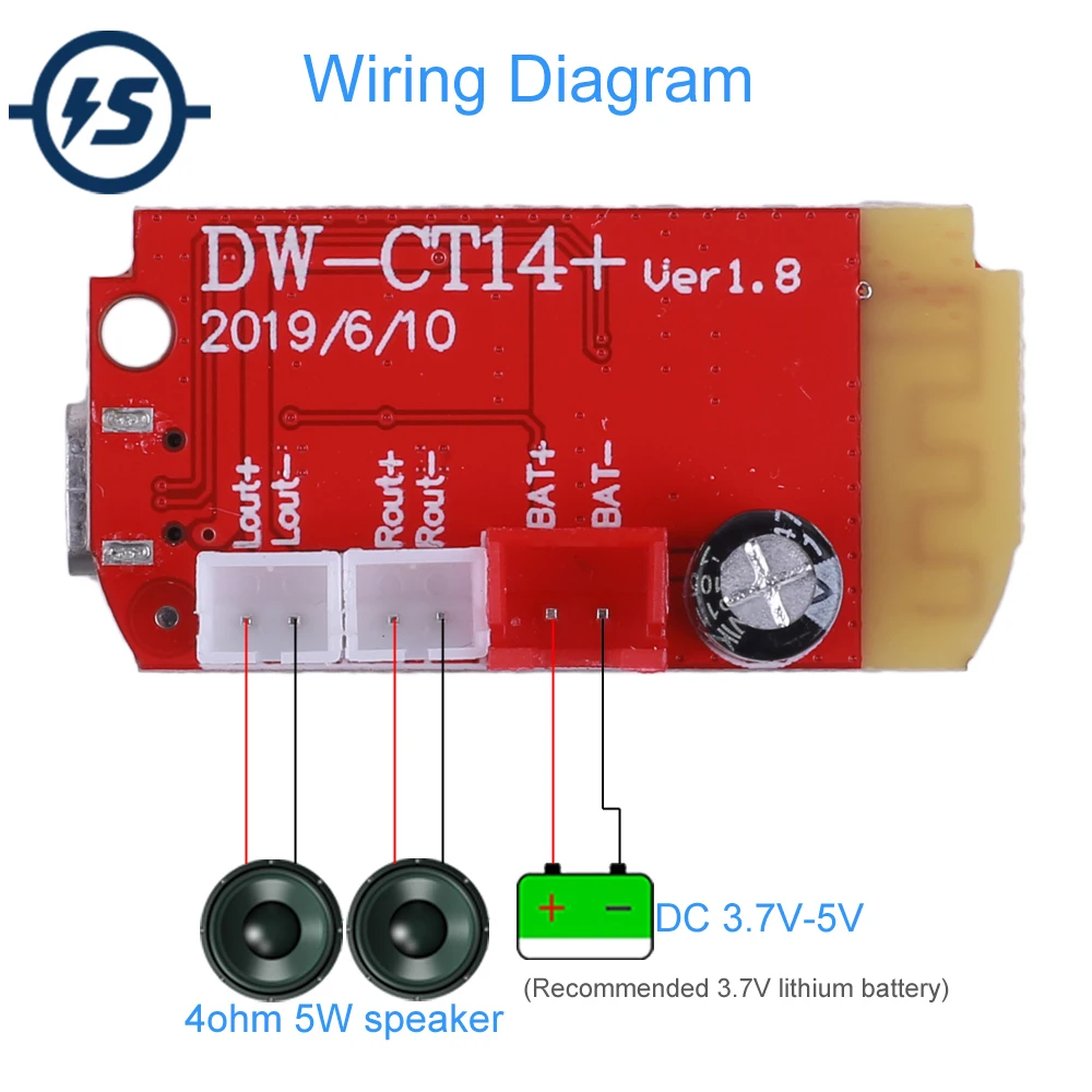 สเตอริโอบลูทูธบอร์ด CT14 Micro 5.0 เครื่องขยายเสียงโมดูล 5V 5W * 2 พร้อมพอร์ตชาร์จสําหรับติดตั้งไม่ได้ใช้งาน Sound กล่อง