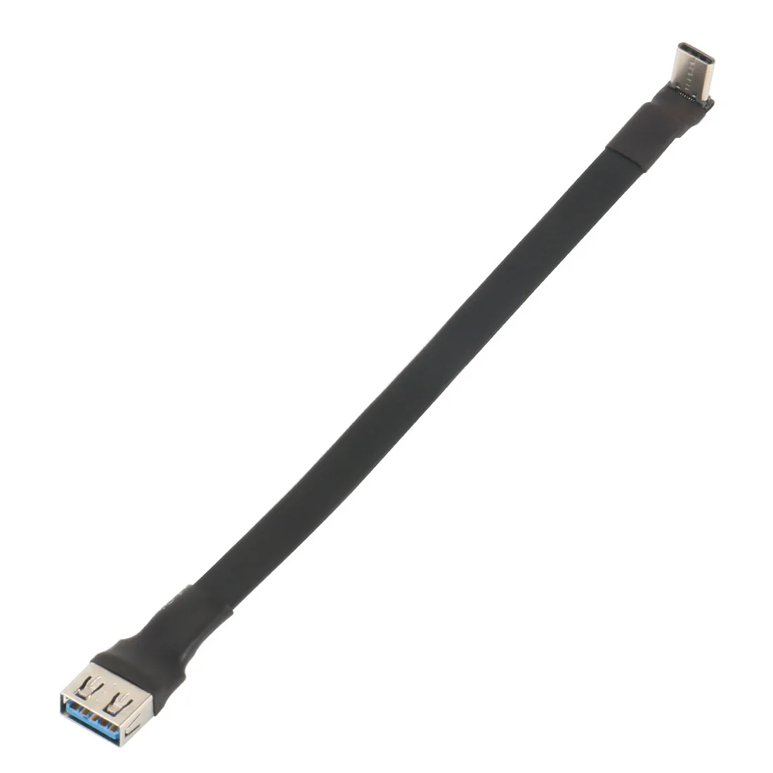 USB 3.1 Type C to A Flat Extension Ribbon Cable Male to Female 90 Slim Flexible FPC Charge FPV Brushless Handheld Gimbal Monitor