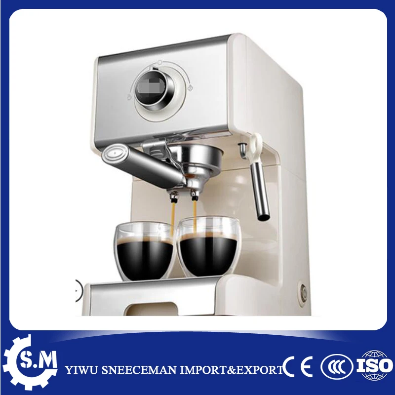 Semi-automatic small steam coffee machine milk bubble one time can make two cups