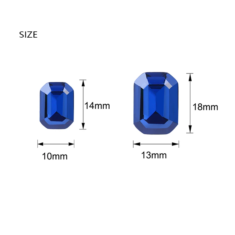 K9 Crystal Rhinestone Applique Octagon Pointback Crystal Fancy Stone 3D Glitter Crystals Diamonds For Decoration Jewelry Dress