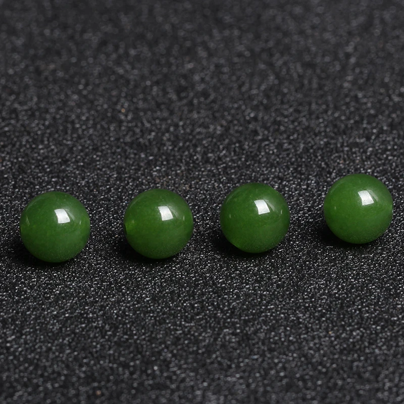 4A Natural Jade Green Chalcedony  Single Bead DIY Beads Jewelry Making