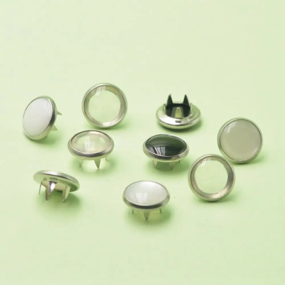 KALASO 20 Sets Perlenbefestigungen Ring Druckknöpfe Druckknöpfe Poppers 10 mm 12 mm für DIY-Bastelbedarf