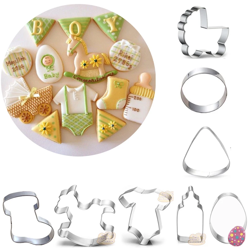 1 Uds bebé sonajero cochecito carrusel de acero inoxidable cortador de galleta bizcocho molde decoración de tarta Fondant herramienta artesanía de pastelería