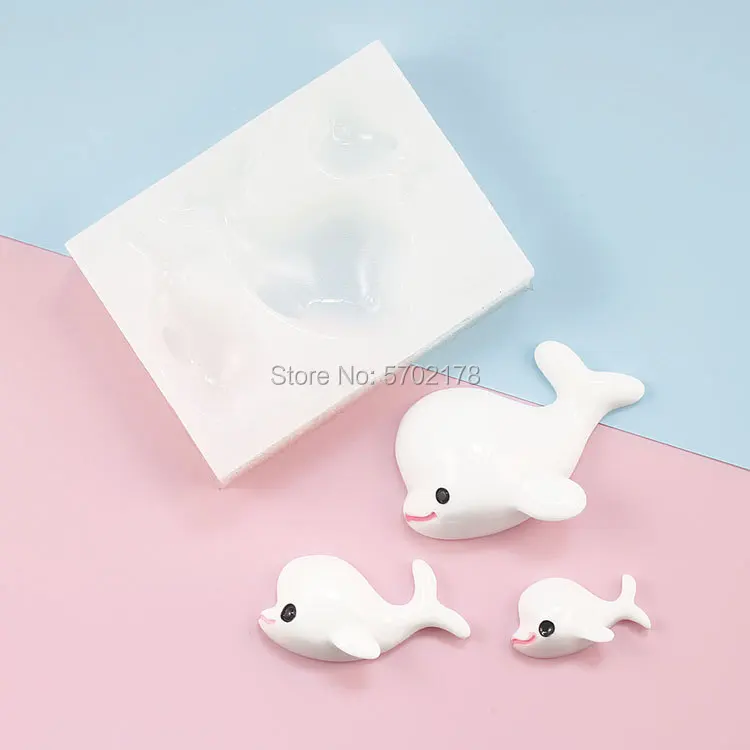 Delfin silikonowe formy w kształcie ciasto kremówki foremka do mydła Backware narzędzia do pieczenia cukier Cookie Pudding z galaretką Decor
