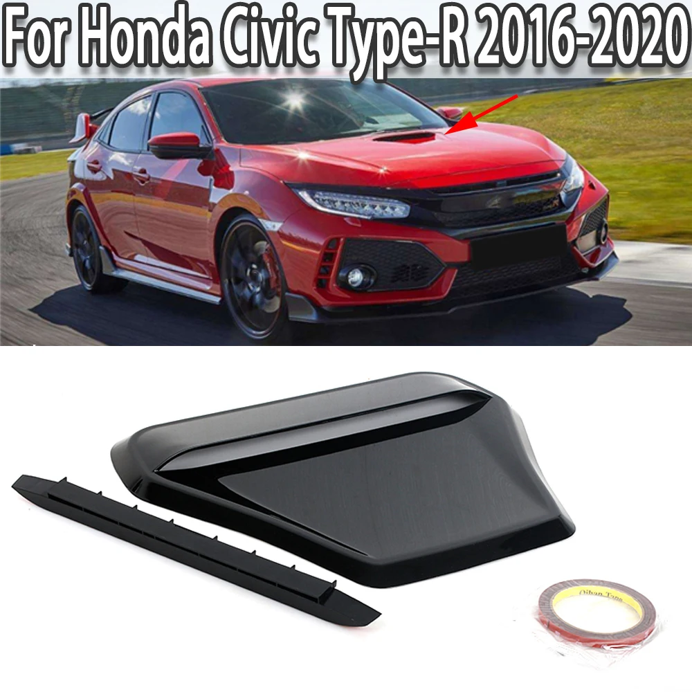 K-Car Front Hood Vent Air Outlet Cover Trim For Honda Civic Type-R 2016 2017 2018 2019 2020