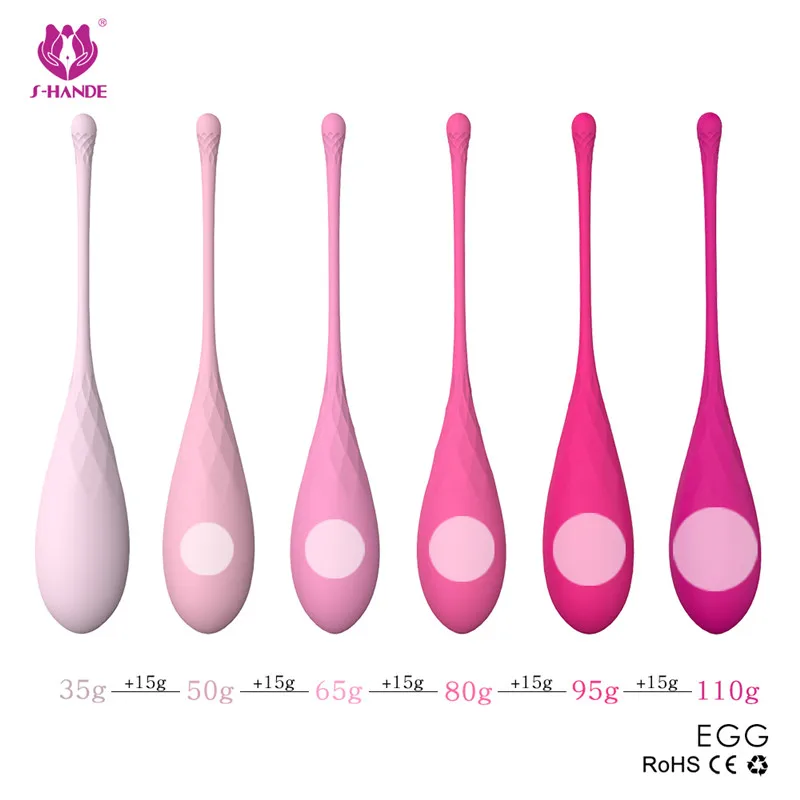Mejor 6 unids/set vibrador de bolas de Kegel Vaginal mancuernas Kegel Ben Wa Bola de ejercicio Vaginal las mujeres