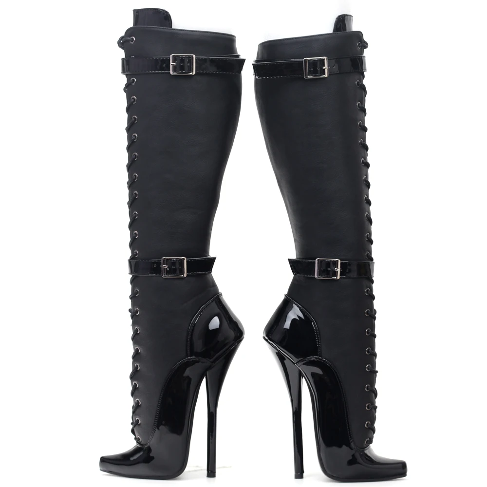 

Women's Boots Sexy Pointed Toe Party Boots Stiletto Heel SM Knee-High Boots US Size 6-14 No.230N-3