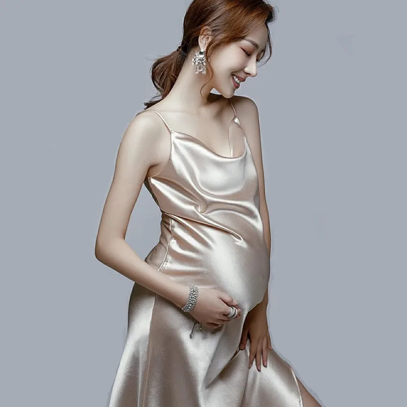 

Pregnancy Dress Maternity Gown Side Opening Sexy Clothes of Women Pregnant Photography Dress Maternity Dresses for Photo Shoot