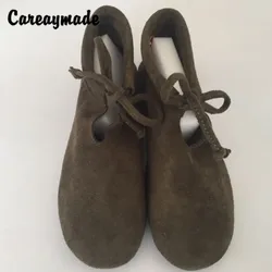 Careaymade-New European style  ankle boots,comfort single flat Casual boots, short cylinder women's boots,6 colors