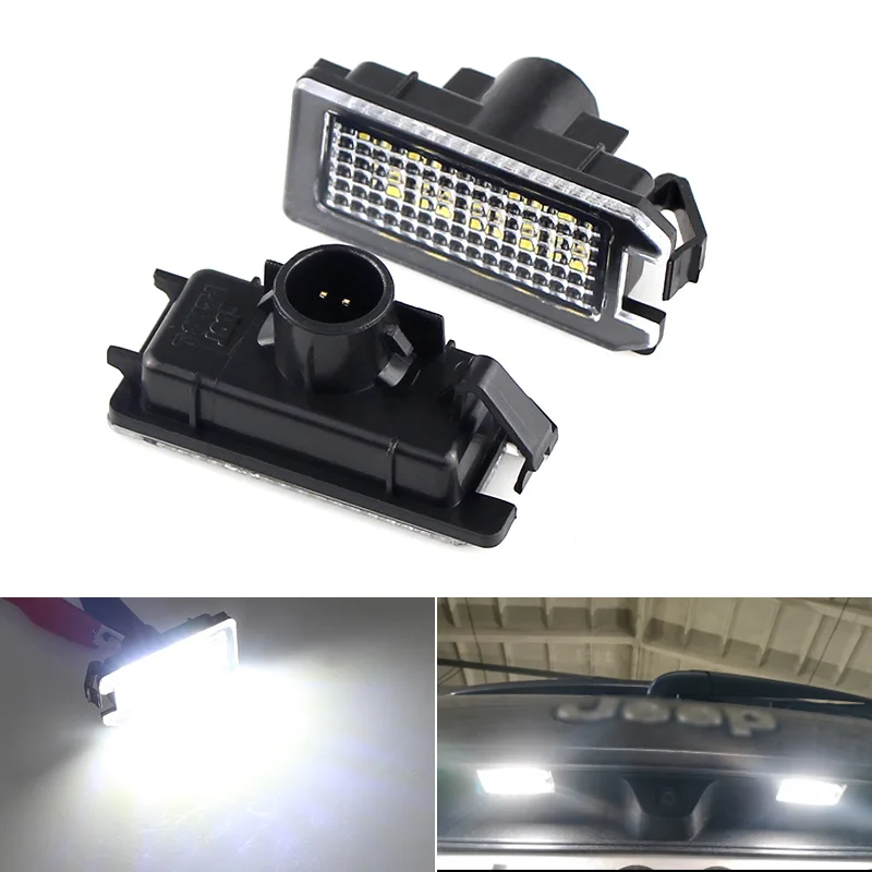 Error Free White Tag Lamp SMD For Fiat 500 13-19,Dodge Viper 13-17, Maserati Levante 17-20 led License Plate Light 12V 6000k LED