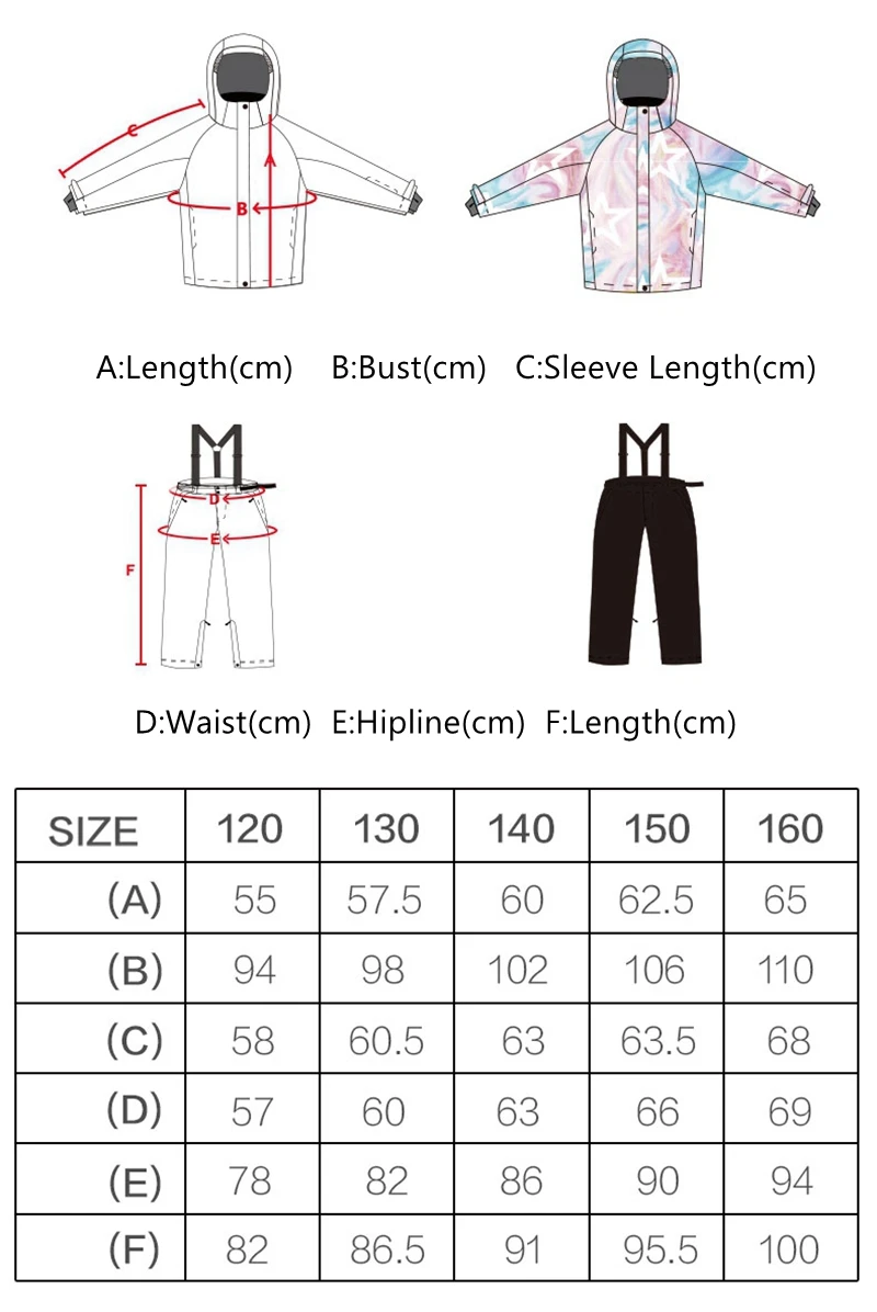 Waterproof Ski Jackets Children Boys Snow Suit Coats Outdoor Winter Thick Warm Kids Ski Jackets Snow Pants