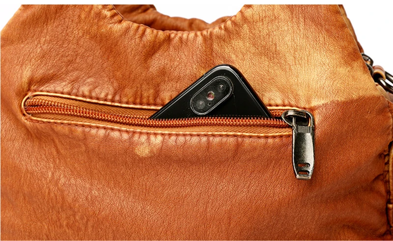 Yogodlns Vintage Weiche PU Leder Schulter Tasche Frauen Große Kapazität Handtasche Mode Umhängetasche Nähte Farbe Griff Tasche sac – Detail 38