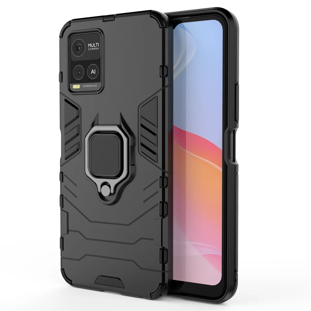 For Vivo Y32 Case Luxury Ring Back Cover Stand Armor Shockproof Phone Case For Vivo Y32 Y 32 VivoY32 Phone Cases