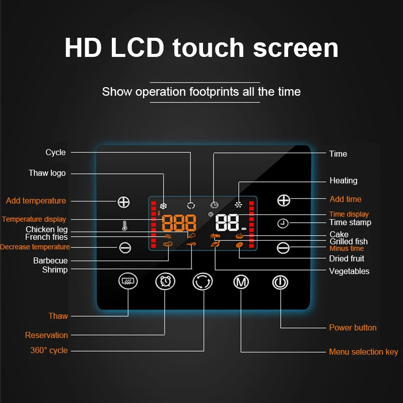 2023 neue Art Luft fritte use versand kostenfrei ohne Öl multifunktion ale Luft fritte use Ofen 360 ° Backen LED Touchscreen Fritte use Töpfe
