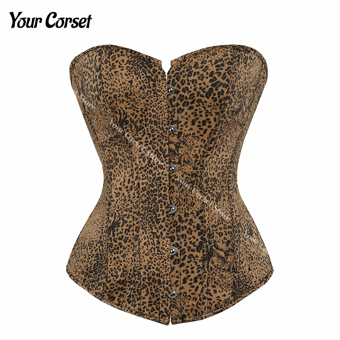 Bustier and Corsets Tops Leopard Grain Brown Pirate Corset Top Sexy Lingerie Corset Bustier Top Vintage Decorative Corset Waist