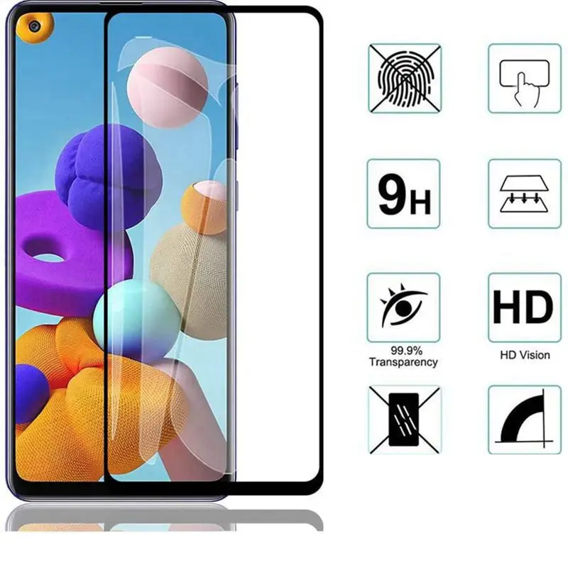 Vetro temperato per Samsung Galaxy A32 A022G A325F DS A52 A525F A526B A72 A725F A02 S21 A 32 52 72 02 S 21 Pellicola protettiva per schermo