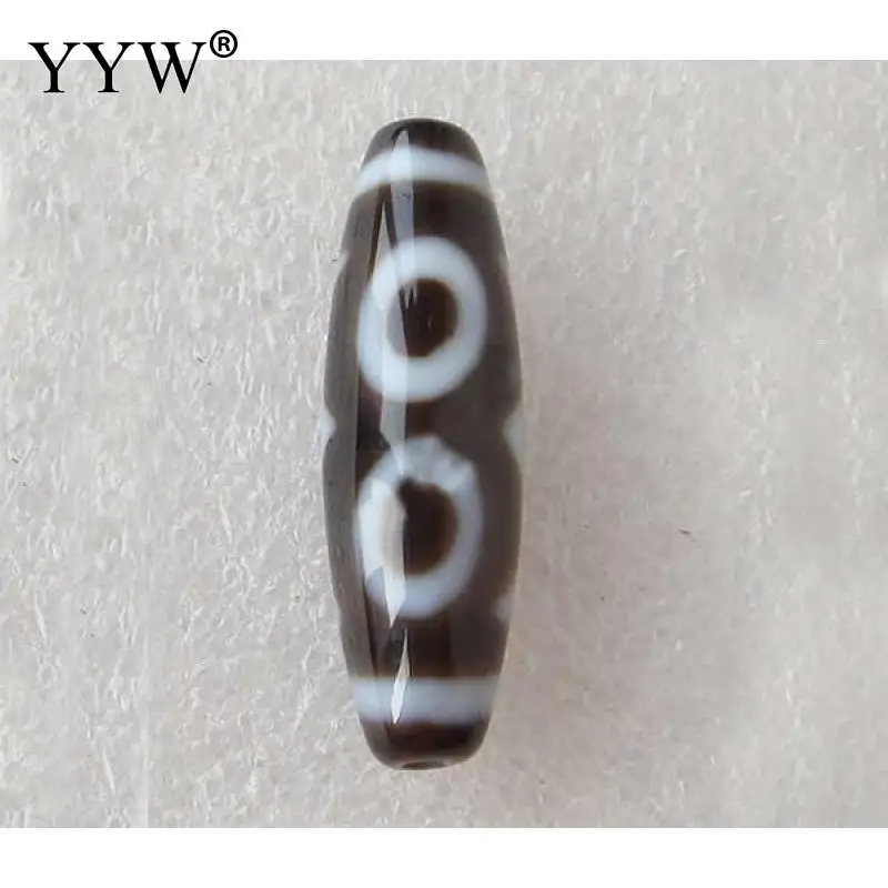 1 Pcs Natural Tibetan Agates Onyx Dzi Beads Jewelry Making Beads Bulk Beads Oval Jewelry Making DIY Three-Eyed Tibetan Dzi Beads