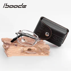 iboode Foldable Alloy Reading Glasses Women Men Folding Prosbyopic Glasses Ultralight +0.5 0.75 1.0 1.25 1.5 1.75 2.0 2.5 3.0