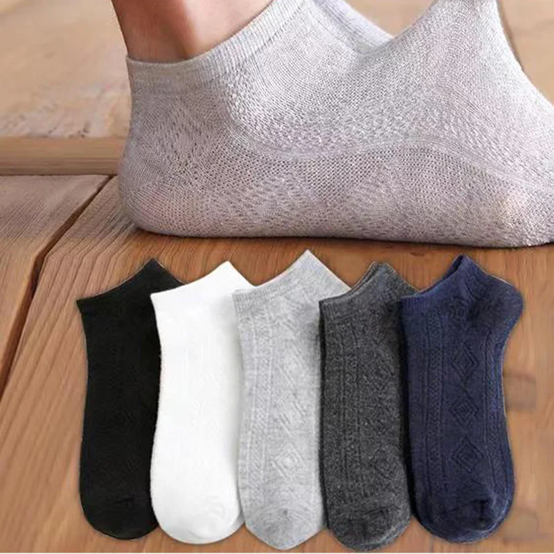 Urgot 10 stück = 5 paare/los Sommer Baumwolle Männer Kurze Socken Mode Atmungs Boot Socken Komfortable Casual Mann Socken Männlichen weiß Heißer