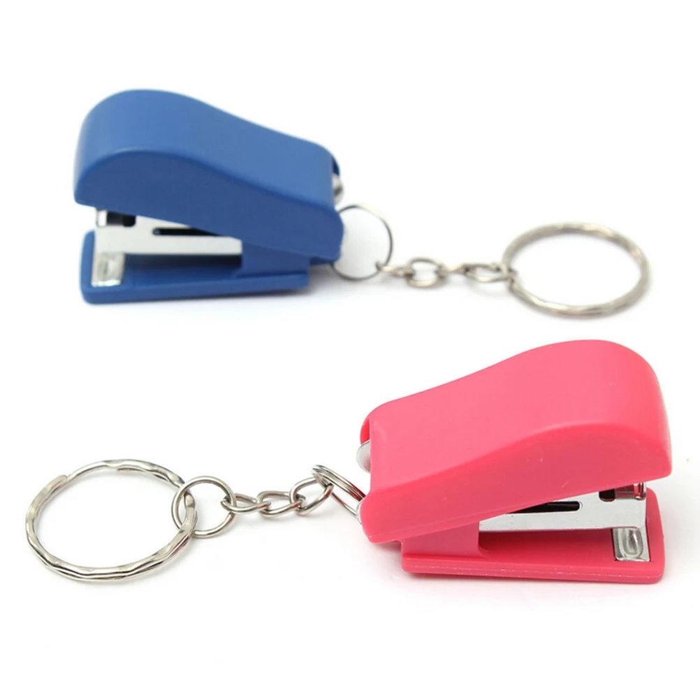 

1PCS Mini Keychain Stapler For Home Office School Paper Bookbinding Gift