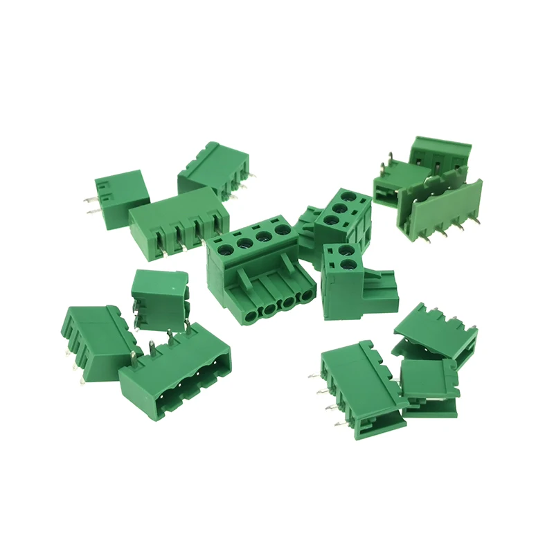 50Pcs Plug-in PCB Screw Terminal Block Connector Pitch 5.08mm 2EDGK/VC/RC/V/R Male Female 2/3/4/5/6/7/8/9/10P Pluggable Bornier