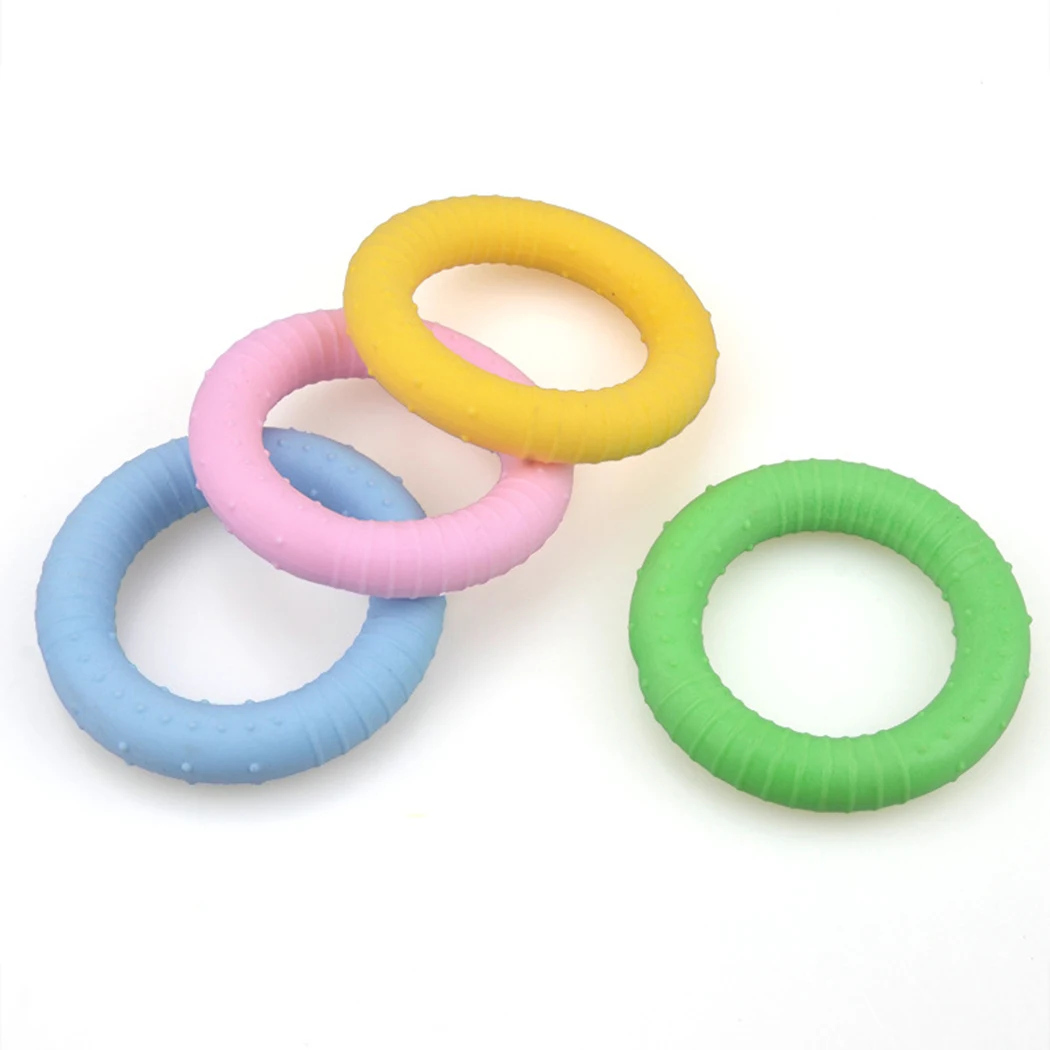 Pet Dog Toys 1pcs Rubber Dog Training Ring Resistant Bite Toy Puppy Outdoor Interactive Game Playing Products Random Color