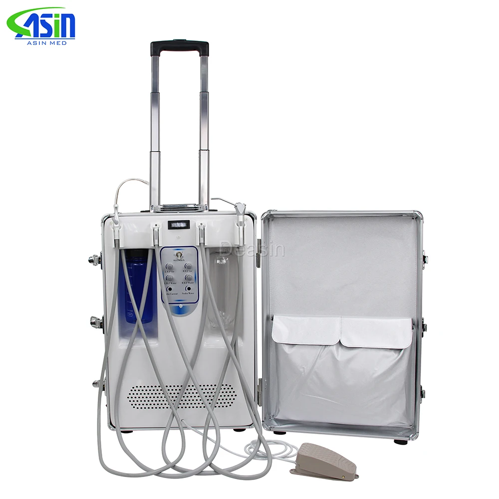 Compact structure & Complete Function Portable Dental Unit Mobile Dental Treatment Unit with Oiless Air Compressor Motor