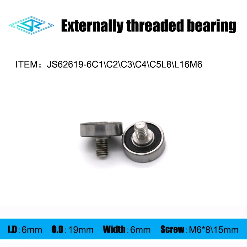 The manufacturer shall provide external thread bearing JS62619-6C1L8M6 screw pulley and external thread guide pulley