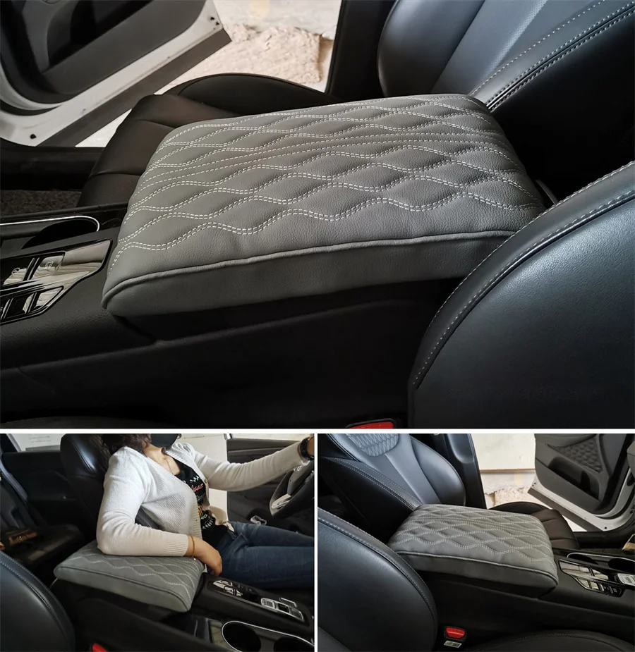 

Universal Center Console Wave Pattern Auto Seat Armrests Box Protection Cushion Hand Supports Car Armrest Pad Cover