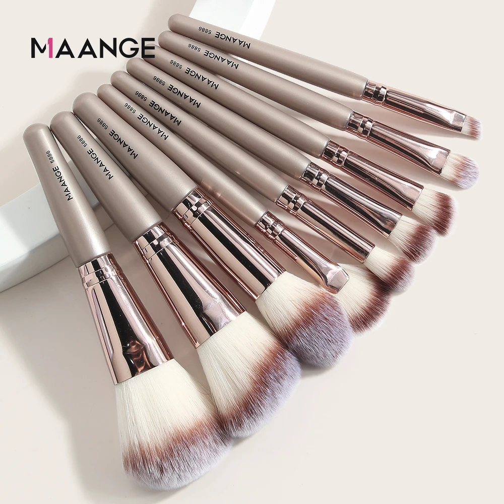 MAANGE 7/9pcs makeup brush set with case professional Powder Blush Eyeshadow Concealer Eye Make Up Brush Cosmetics Beauty Tool