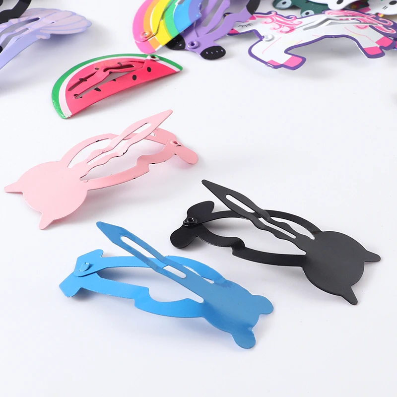 New Girls Cartoon Pattern Hairpins Cute Animal Rainbow Sweet Hair Clips Kids BB Clips Hair Accessories Fashion Barrettes Gift