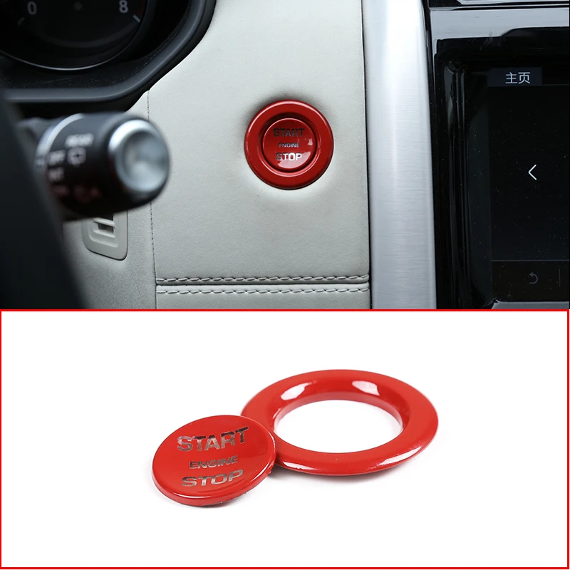 

For Land Rover Discovery Sport LR5 Range Rover Sport Vogue Evoque ABS car engine one-key start ignition button sticker interior