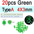 20 Verdes 4x3mm A