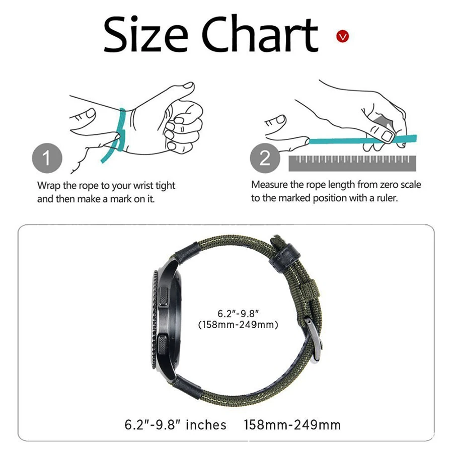 Correa tejida de nailon para Xiaomi huami Amazfit Bip/Stratos 2 2S 3/PACE/GTS/GTR, correa de reloj de 47MM 42 para Huawei Watch GT 2e GT2 Pro