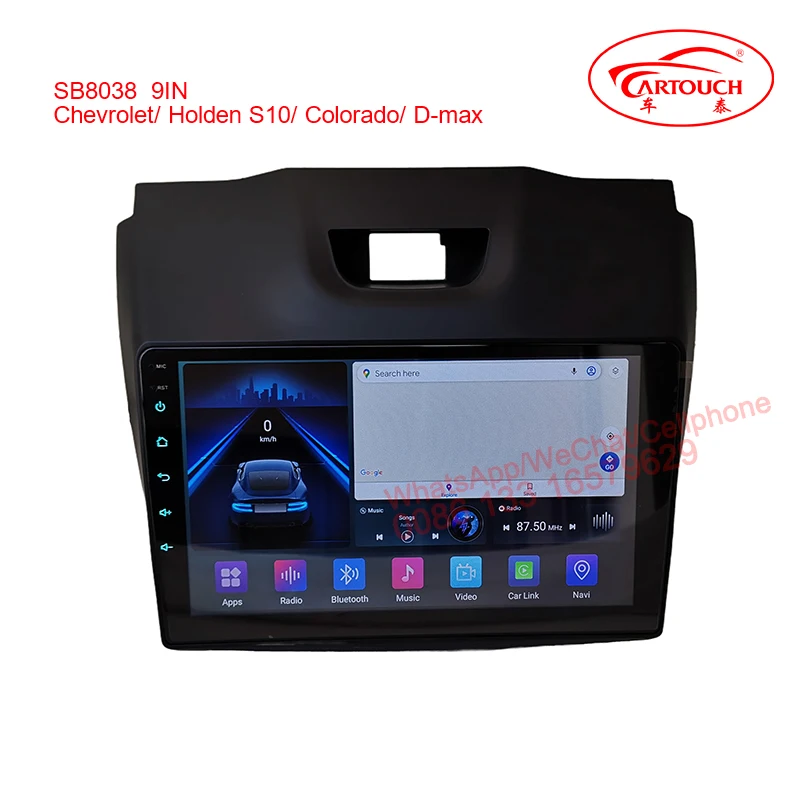 2Din Android car radio for Chevrolet S10 Holden Colorado Isuzu D-Max GPS navigation without DVD player Radio FM AM RDS CARPLAY